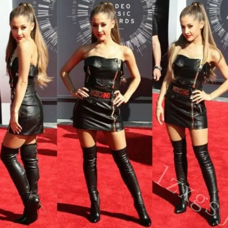 Bottes Cuissardes Noires Femme Talons Hauts - Cuissardes Zip Métal