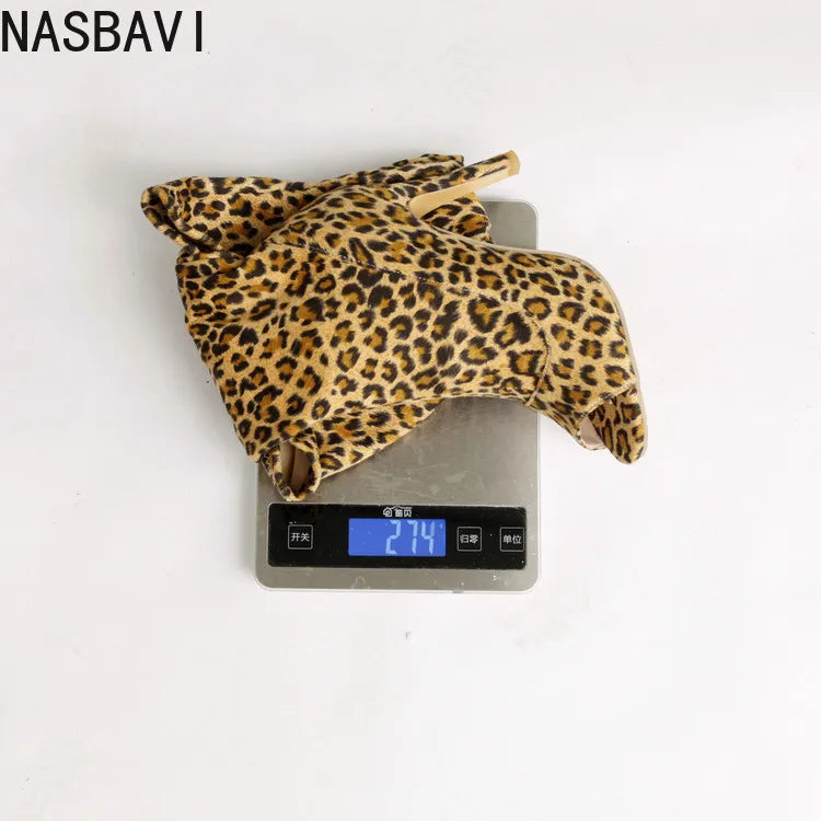 Bottes Cuissardes Léopard Femme Talons Hauts - Cuissardes Zip Élastiques