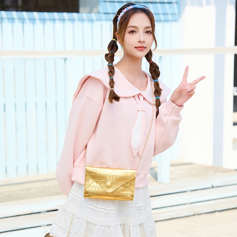 Pochette Soirée Or Argent Chaîne Luxe - Clutch Mariage Banquet Élégante Femme - badassmood