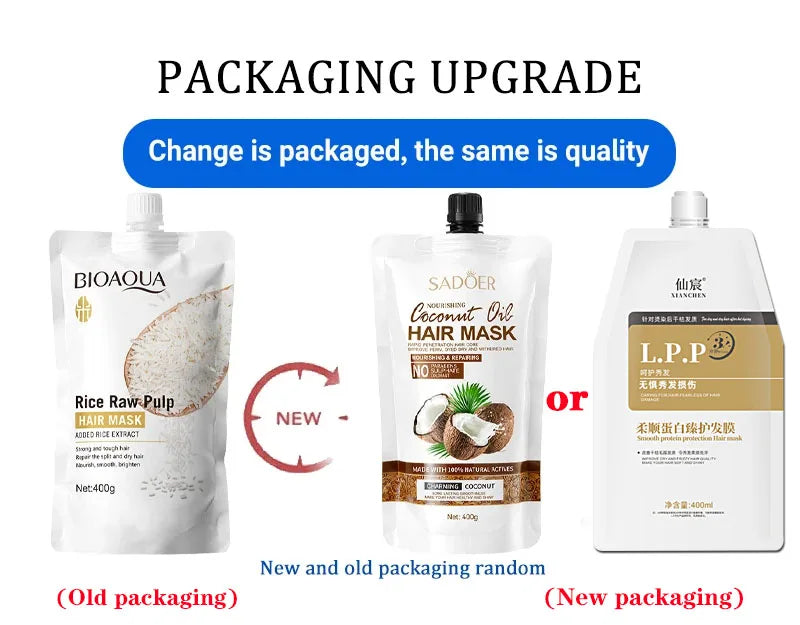 10/30/50/100/400g Magical Keratin Hair Mask 5 Seconds Repair Damaged Frizzy Hair Soft Smooth Shiny Rice Moisturizing Hair Care - badassmood