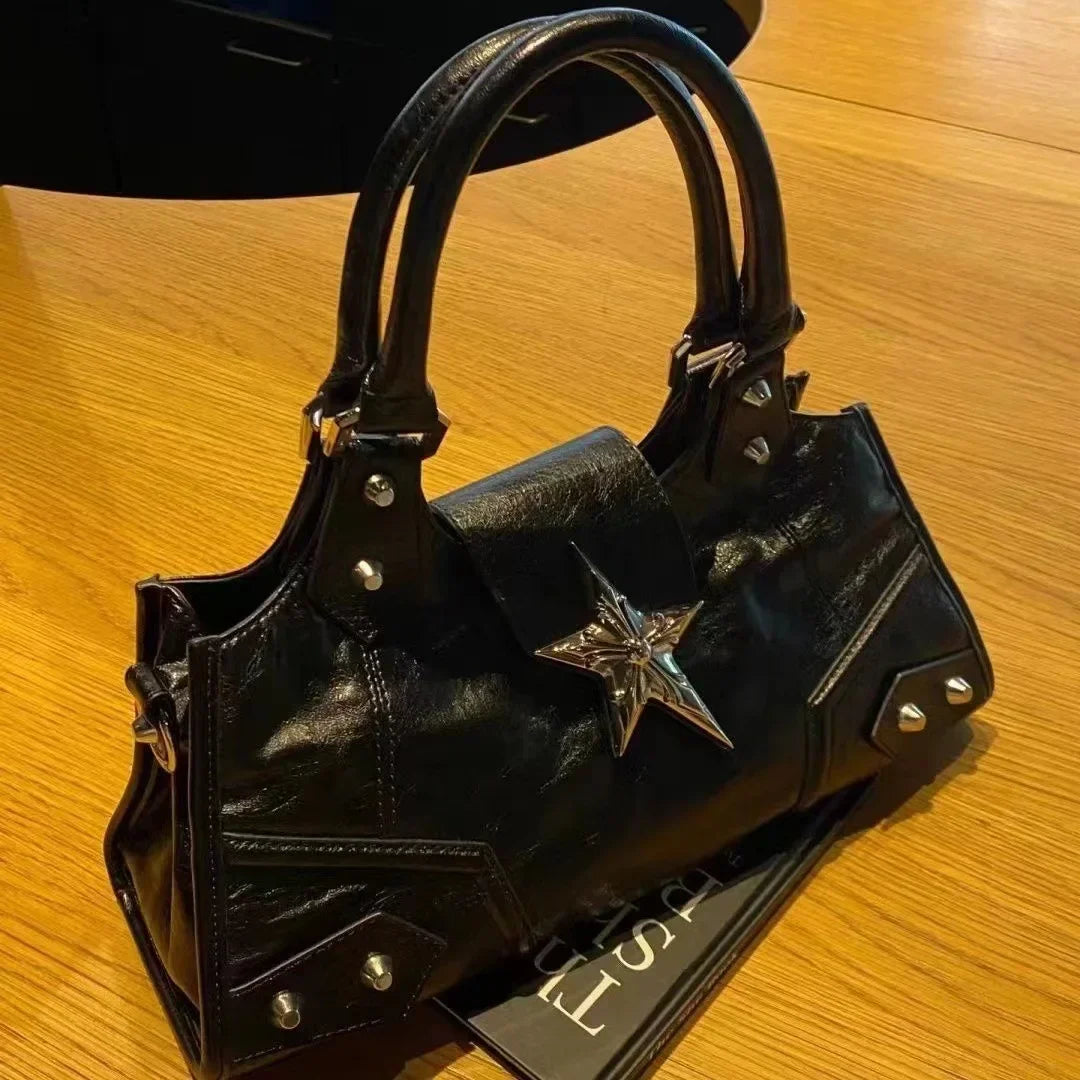 Sac à Main Gothique Noir Femme - Sac Bandoulière Étoile Vintage Punk - badassmood