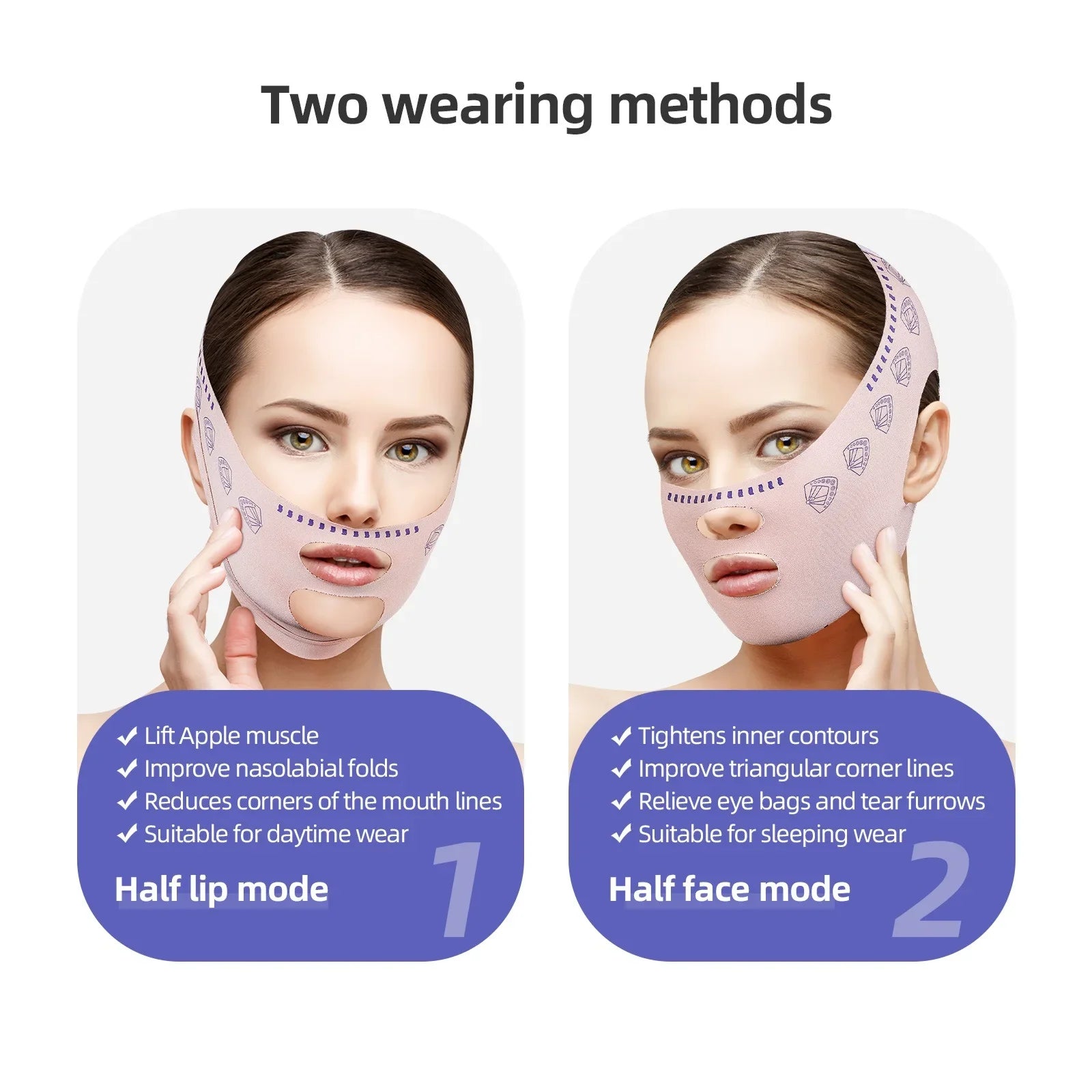 Face Slimming Bandage Women Face Lifting V Line Shaper Chin Cheek Lift Up Belt Anti Wrinkle Strap Facial Beauty Skin Care Tools - badassmood