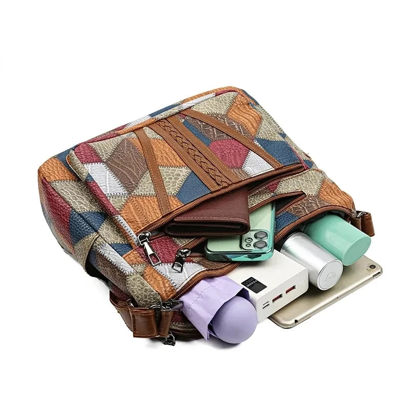 Sac à Main Vintage Femme Multi-Poches - Sac Bandoulière Rétro Élégant - badassmood