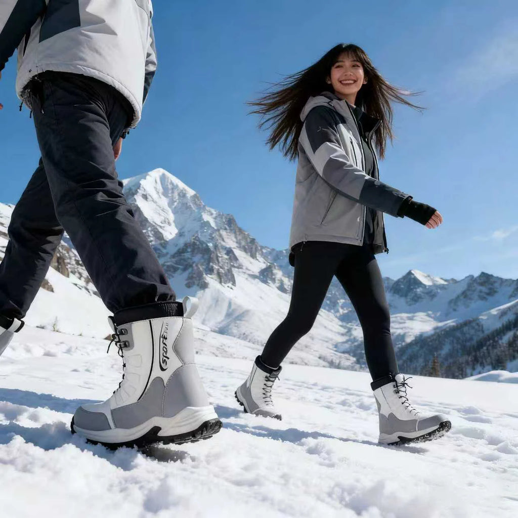 Bottes Neige Femme Imperméables Fourrées - Mi-Mollet Chaudes Légères Randonnée Hiver - badassmood