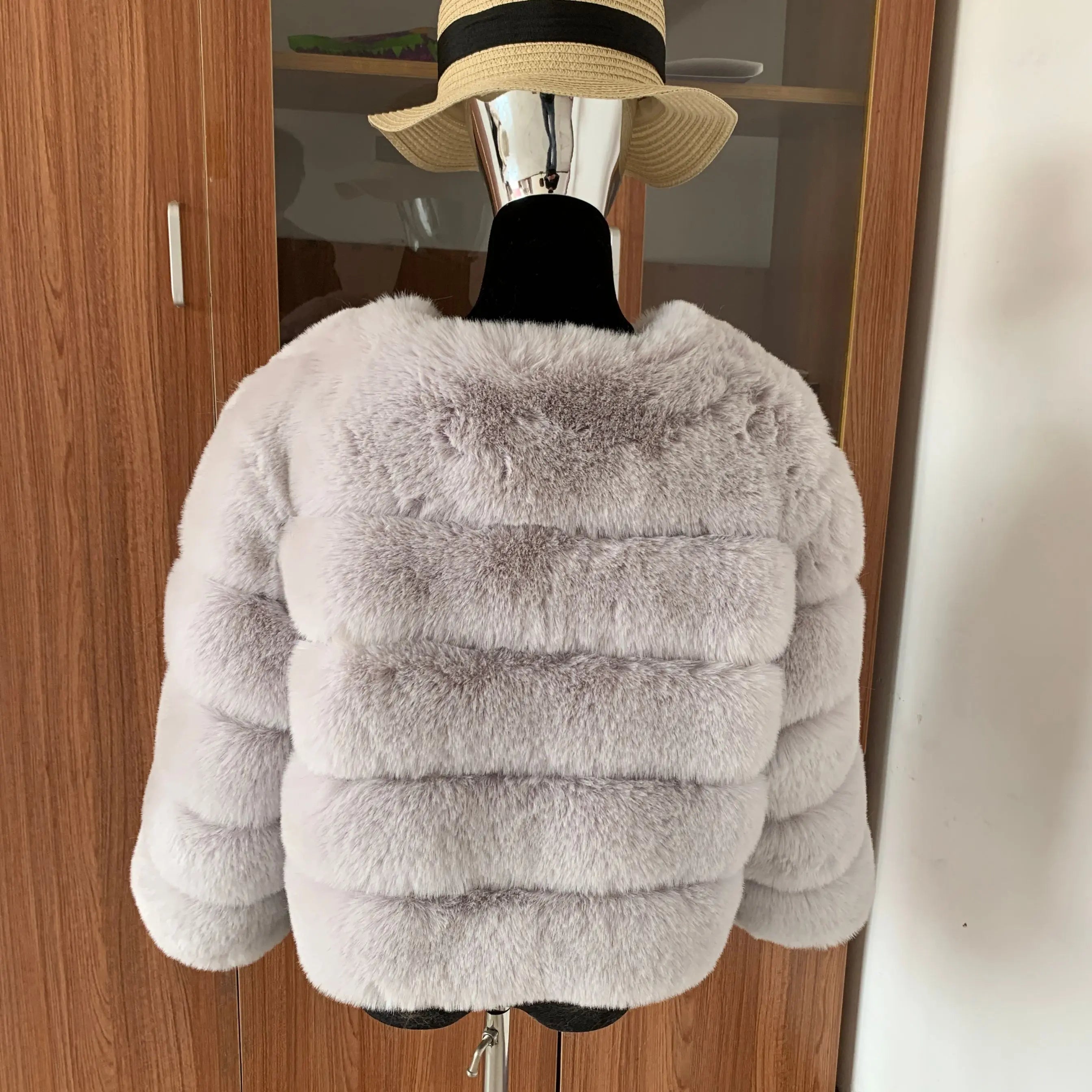 Manteau Fausse Fourrure Renard Femme - Veste Courte Luxe Fluffy Hiver - badassmood