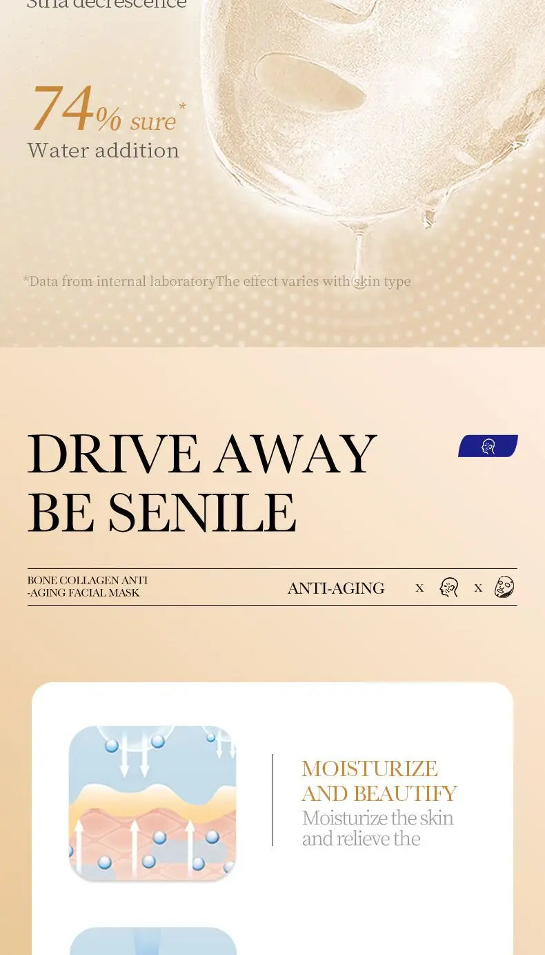 Masque Visage Collagène Anti-Rides x10 - Hydratant Raffermissant Coréen - badassmood