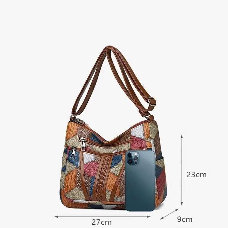 Sac à Main Vintage Femme Multi-Poches - Sac Bandoulière Rétro Élégant - badassmood