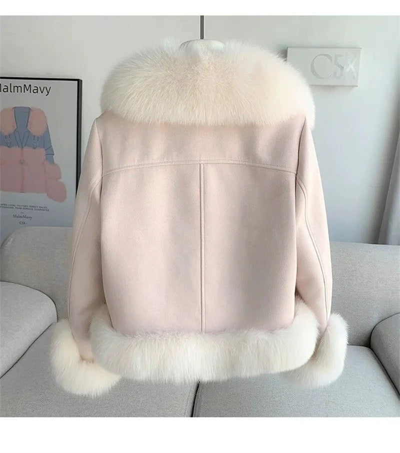 Veste Fausse Fourrure Vison Femme - Manteau Court Hiver Chaud Élégant - badassmood