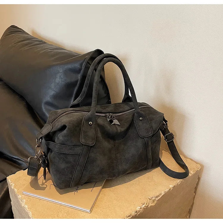 Sac à Main Rétro Femme Cuir PU - Grand Sac Bandoulière Style Coréen - badassmood