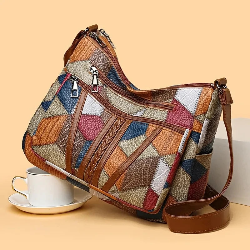 Sac à Main Vintage Femme Multi-Poches - Sac Bandoulière Rétro Élégant - badassmood