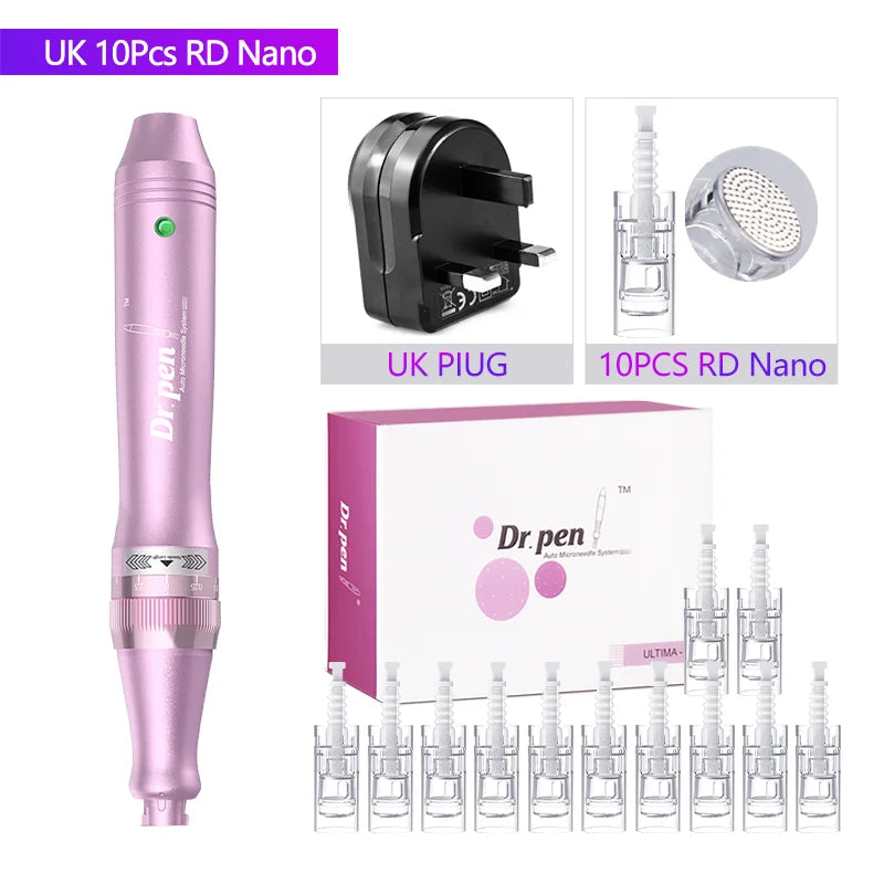Dr. Pen Ultima M7 - Stylo Microneedling Sans Fil Professionnel + 10 Cartouches - badassmood