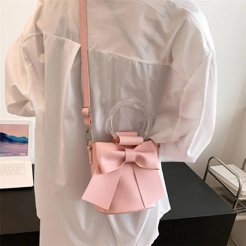 Sac Seau Femme avec Nœud Élégant - Sac Bandoulière Été Casual