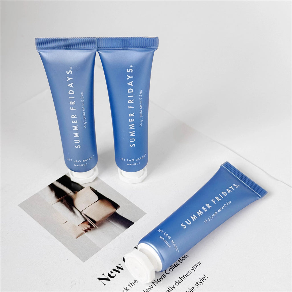 Summer Fridays The Holiday Trio Set Lip Butter Balm in Hot Cocoa Toasted Marshmallow Jet Lag Mask Moisturizer Lip Gloss Skin - badassmood