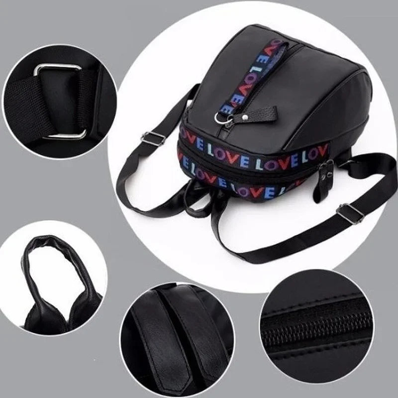 Mini sac à dos homme noir en canvas avec bandoulière sport, idéal pour voyage et école, tendance et pratique.