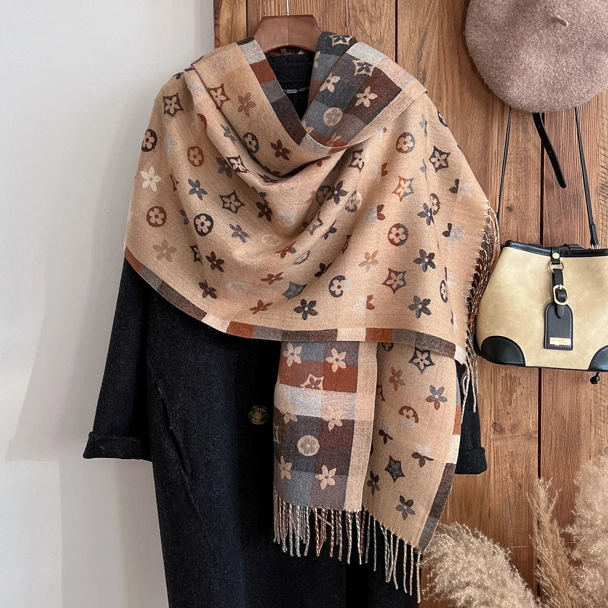 Écharpe Pashmina Femme Hiver - Foulard Cachemire Chaud Élégant - badassmood