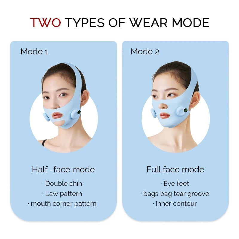 Facial EMS Lifting Machine Chin Cheek Slimming Strap Facial Shaping Massager Double Chin Removal V Line Lift Belt Skin Care Tool - badassmood