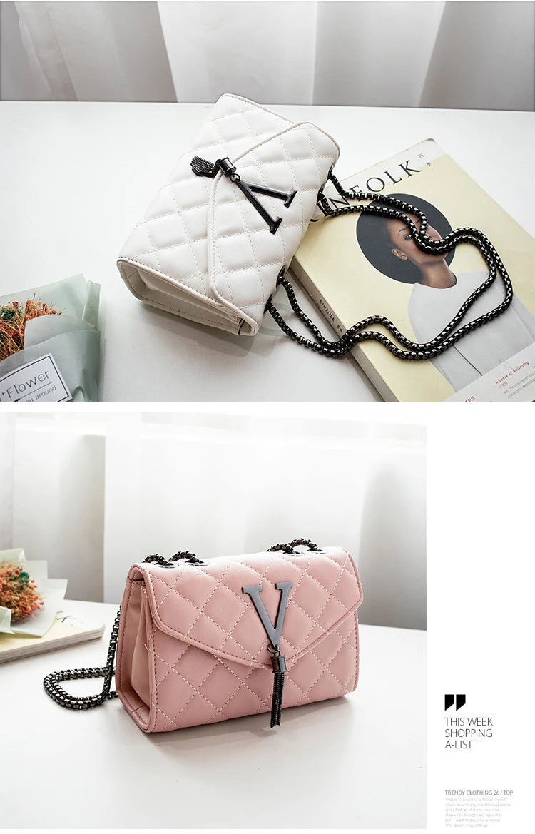 Sac à Main Luxe Femme Cuir PU Noir - Sac Bandoulière Matelassé