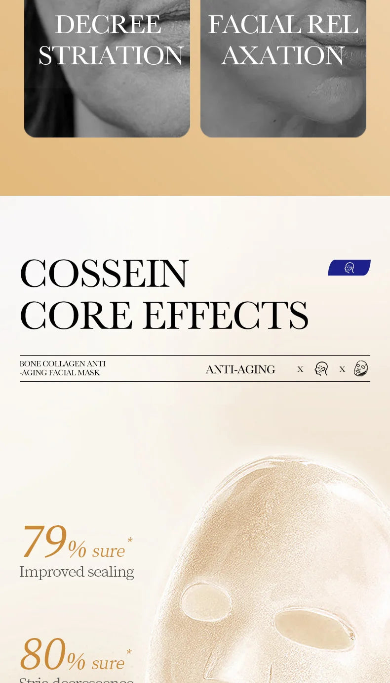 Masque Visage Collagène Anti-Rides x10 - Hydratant Raffermissant Coréen - badassmood