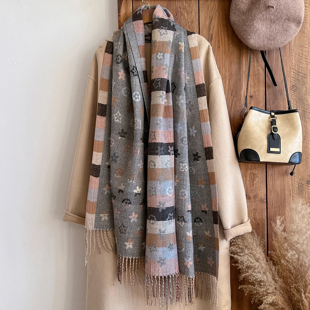 Écharpe Pashmina Femme Hiver - Foulard Cachemire Chaud Élégant - badassmood