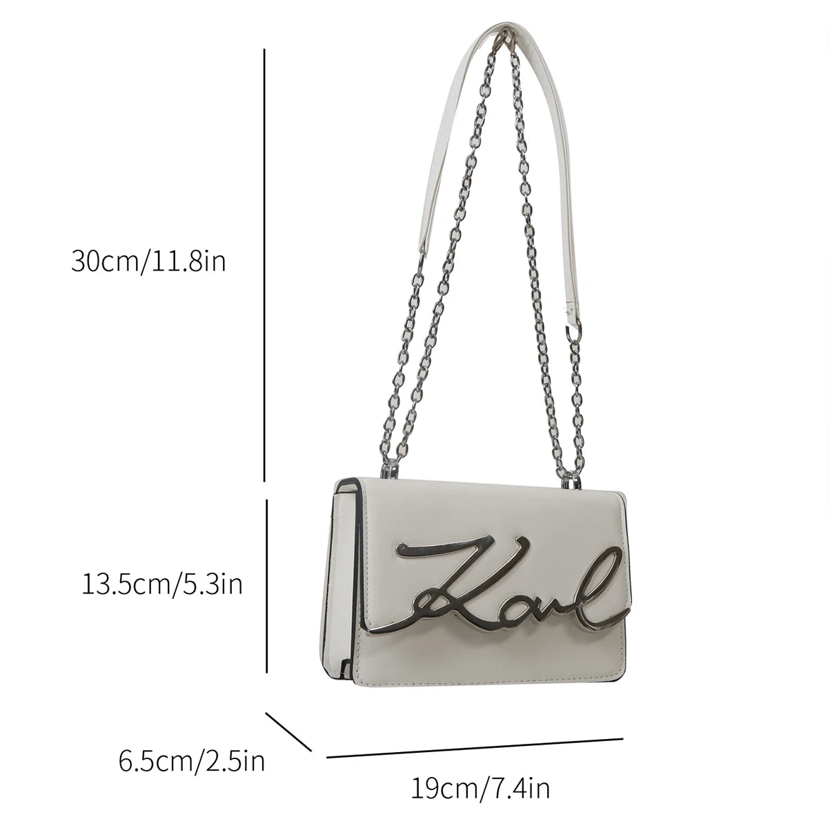 Sac à Main Femme Bandoulière Chaîne - Sac Fashion Logo Métal - badassmood