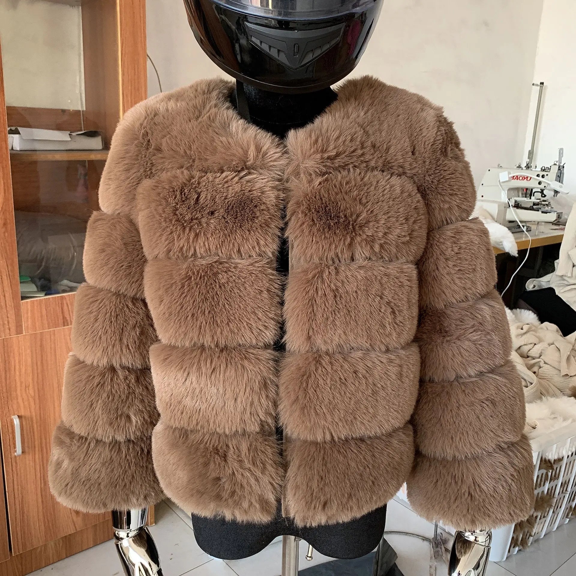Manteau Fausse Fourrure Renard Femme - Veste Courte Luxe Fluffy Hiver - badassmood