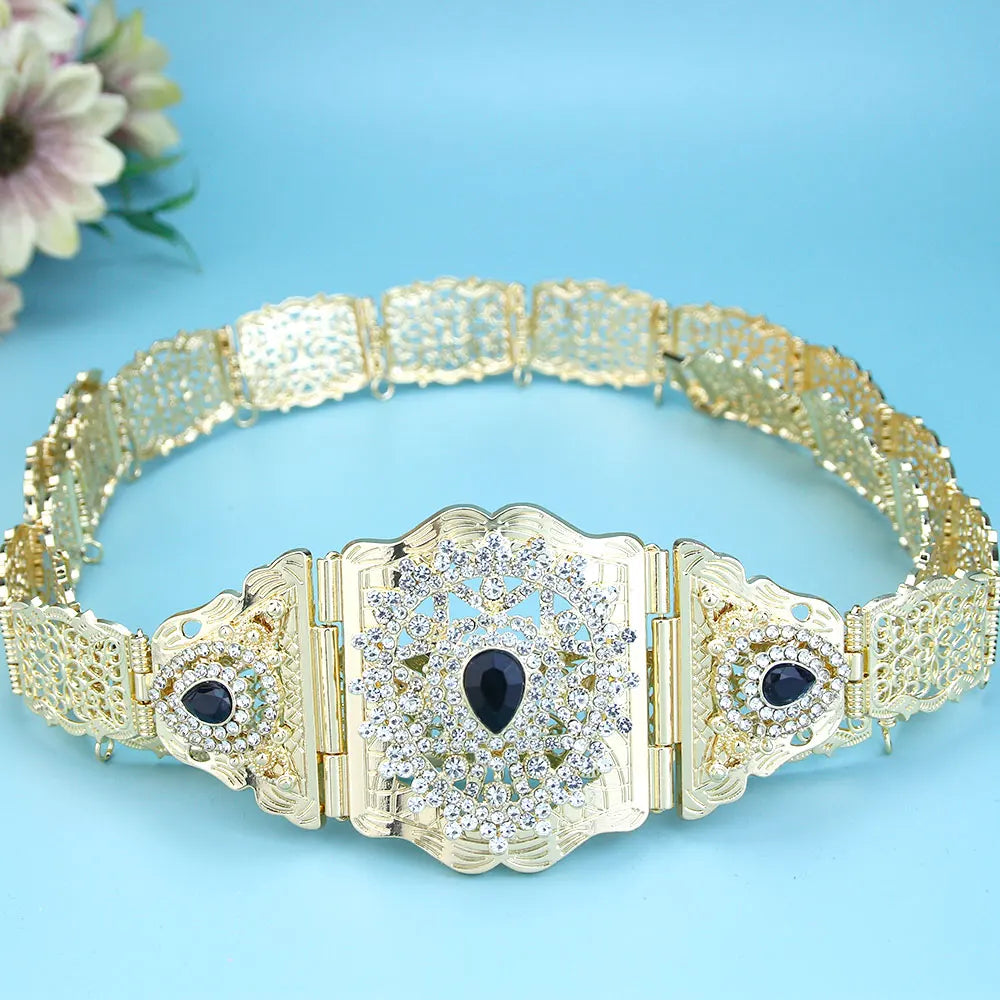 Ceinture Chaîne Métallique Style Marocain Ajustable - Caftan Arabe - badassmood