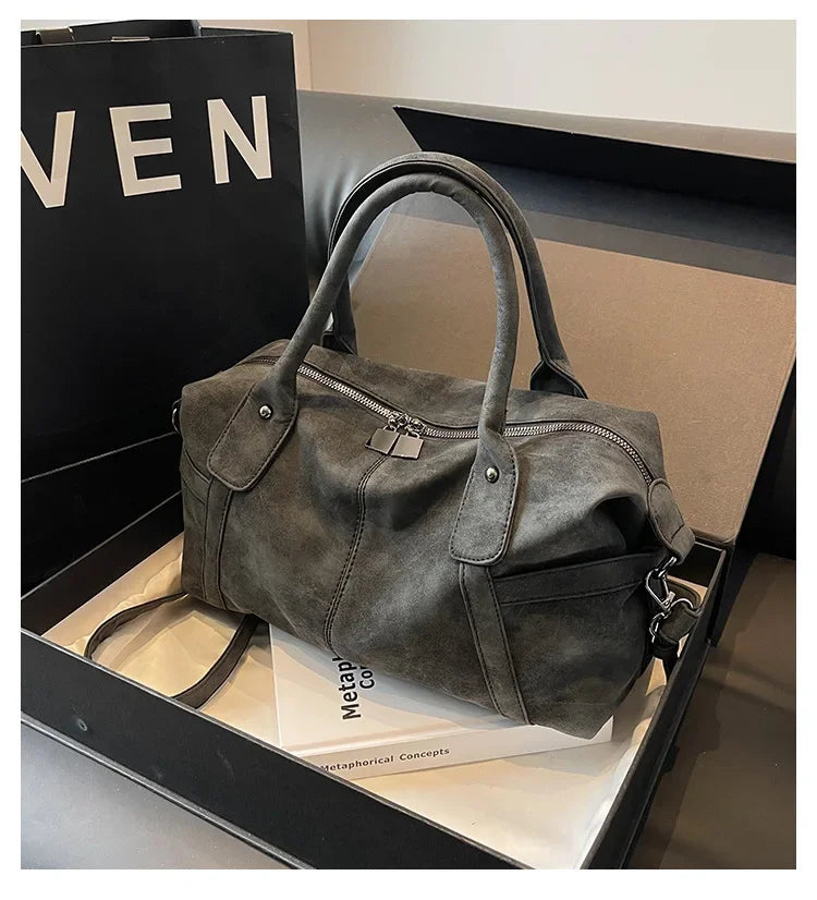 Sac à Main Rétro Femme Cuir PU - Grand Sac Bandoulière Style Coréen - badassmood