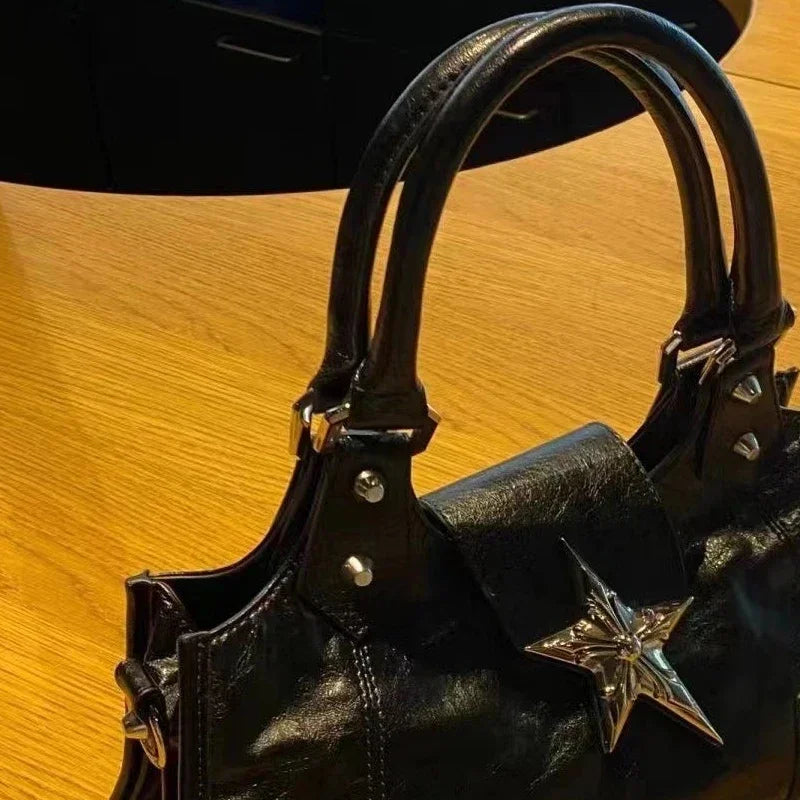 Sac à Main Gothique Noir Femme - Sac Bandoulière Étoile Vintage Punk - badassmood