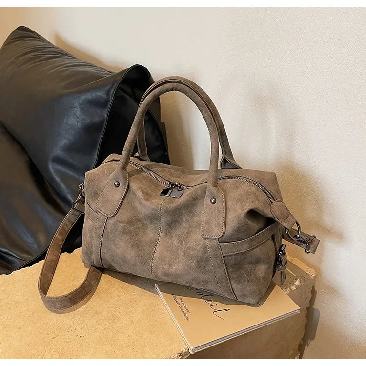Sac à Main Rétro Femme Cuir PU - Grand Sac Bandoulière Style Coréen - badassmood