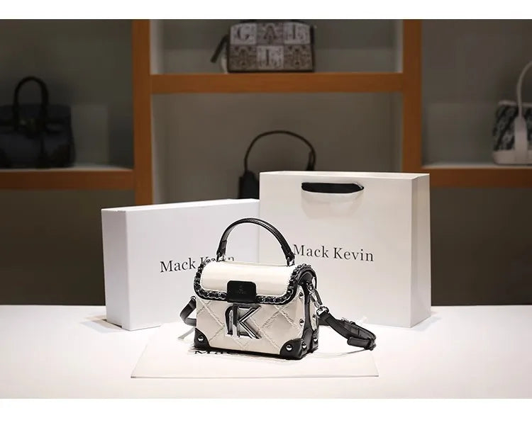 Sac Carré Bicolore Femme - Sac Bandoulière Soirée Cuir Tendance 2026 - badassmood