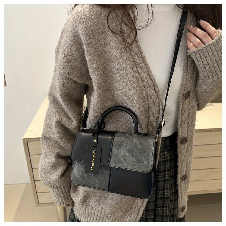 Sac à main femme géométrique avec bandoulière élégante, design moderne pour un style quotidien sophistiqué.