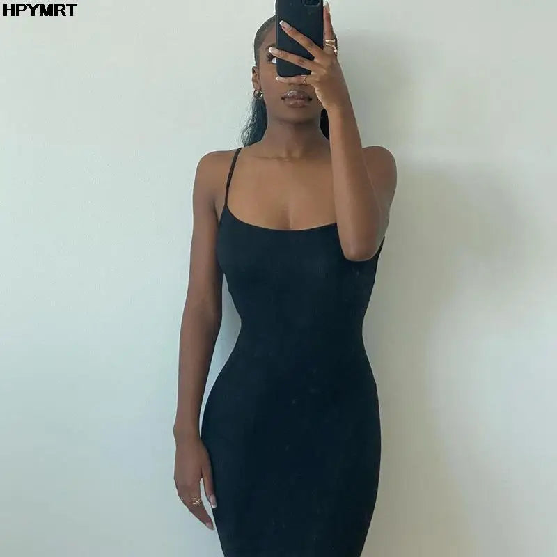 Satin Slip Sleeveless Backless Slim Sexy Maxi Dress 2022 Spring Women Party Y2K Concise Bodycon Elegant Dresses Female Clothing - badassmood