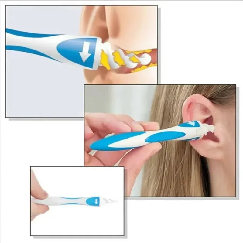 Ear Wax Remover Tool Ear Cleaner With Soft Silicone 16 Replacement Tips Simply To Grab Extract Earwax - badassmood