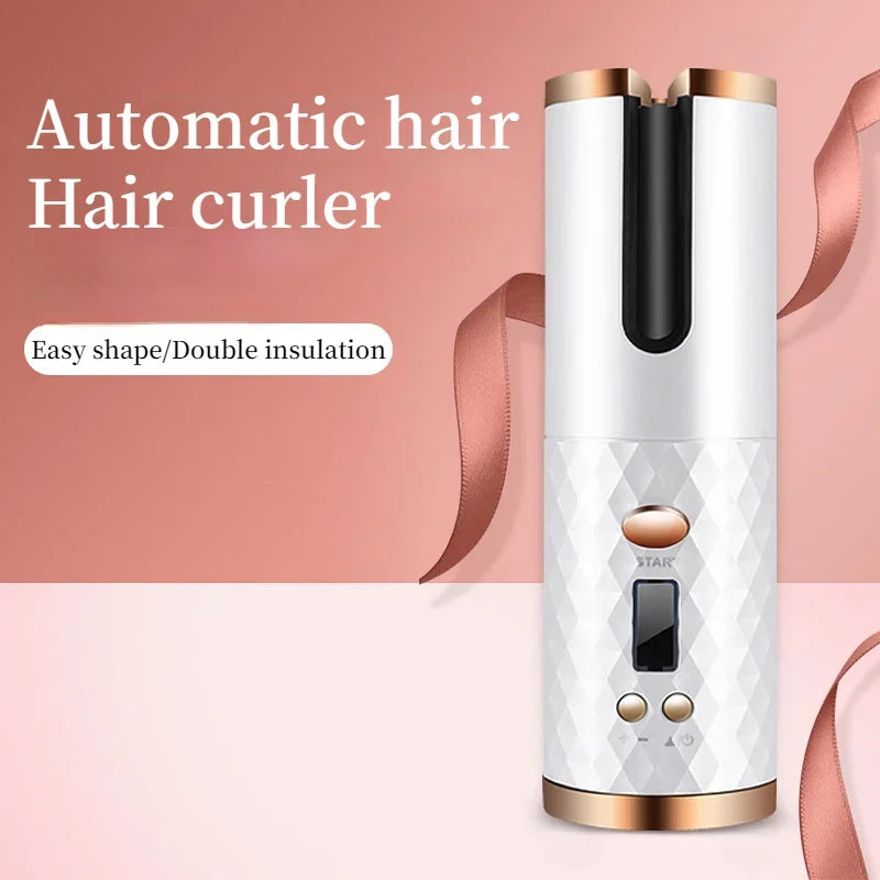 Boucleur automatique sans fil pour cheveux, rechargeable par USB, facile à utiliser pour des boucles parfaites, de la marque badassmood.com