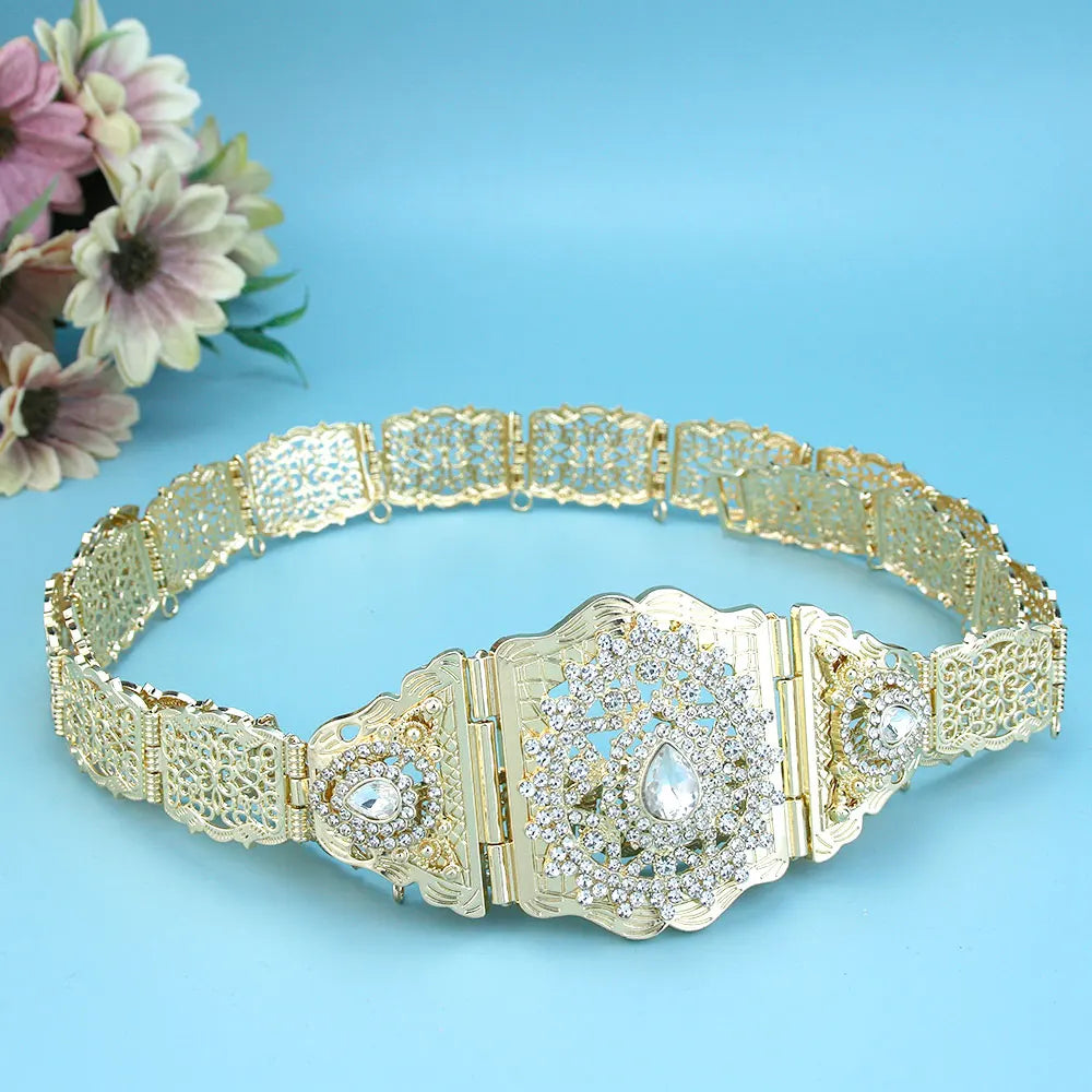 Ceinture Chaîne Métallique Style Marocain Ajustable - Caftan Arabe - badassmood