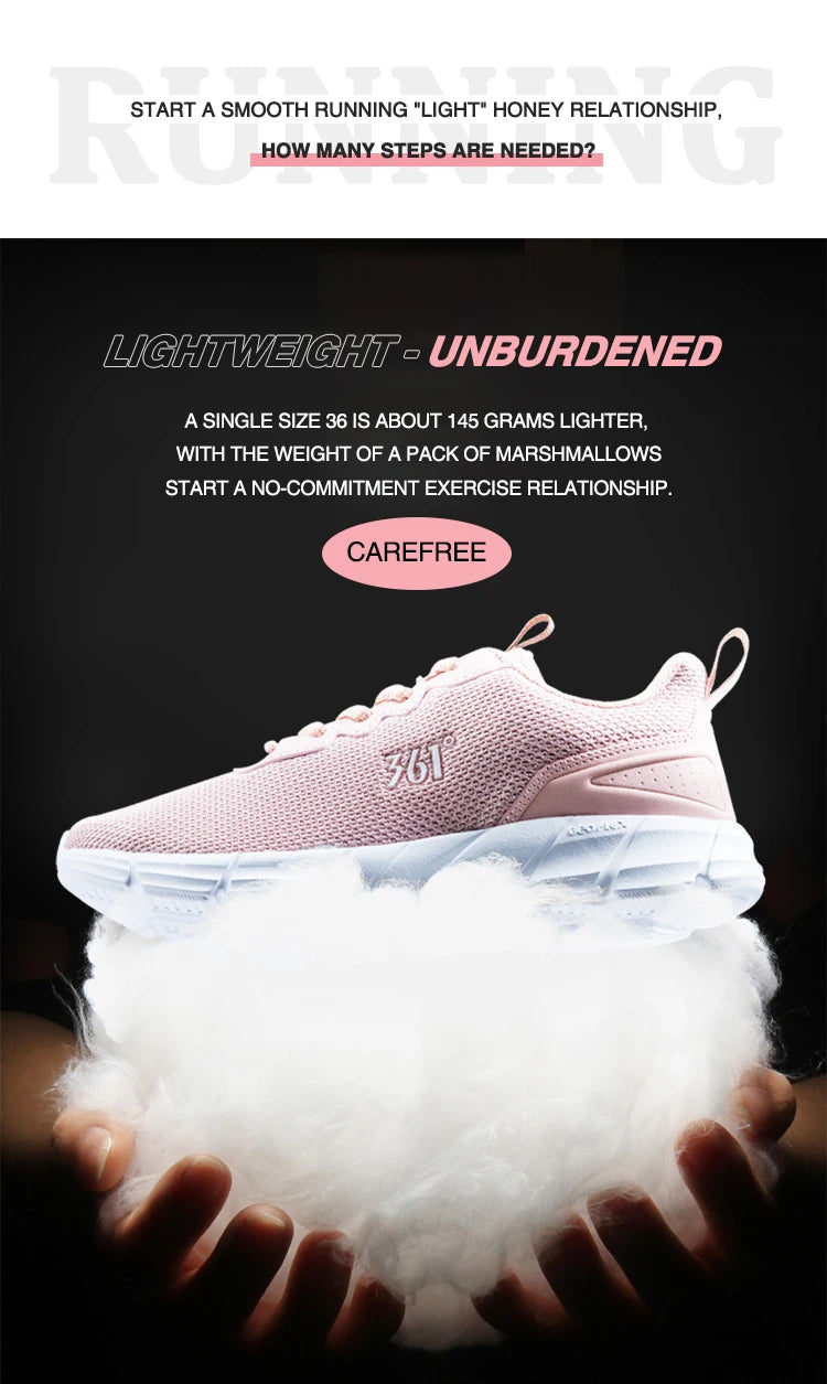 Baskets Running Femme 361 Degrees - Légères Respirantes Amorti - badassmood