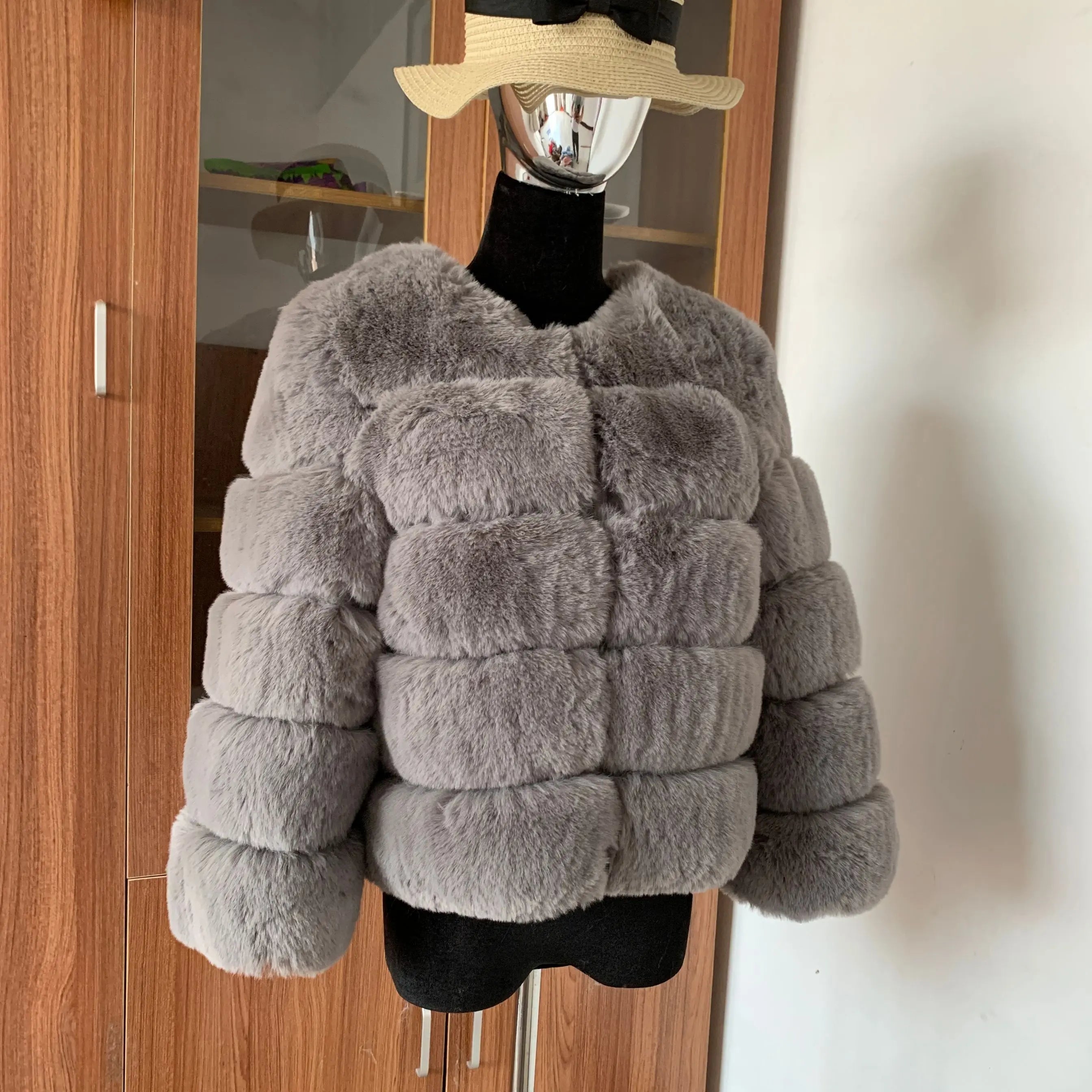 Manteau Fausse Fourrure Renard Femme - Veste Courte Luxe Fluffy Hiver - badassmood