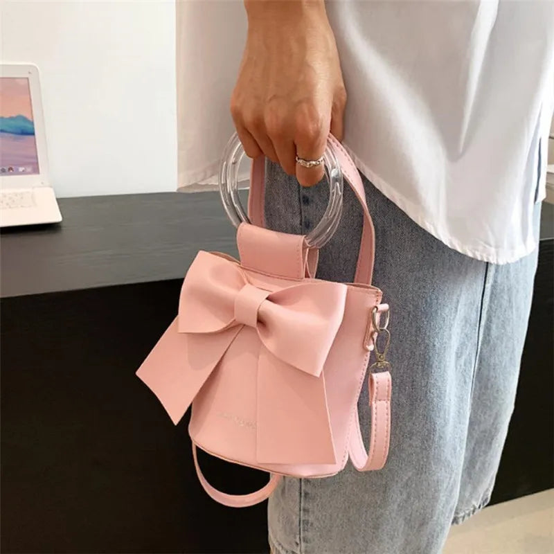 Sac Seau Femme avec Nœud Élégant - Sac Bandoulière Été Casual