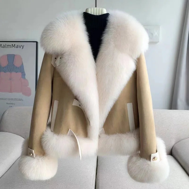 Veste Fausse Fourrure Vison Femme - Manteau Court Hiver Chaud Élégant - badassmood
