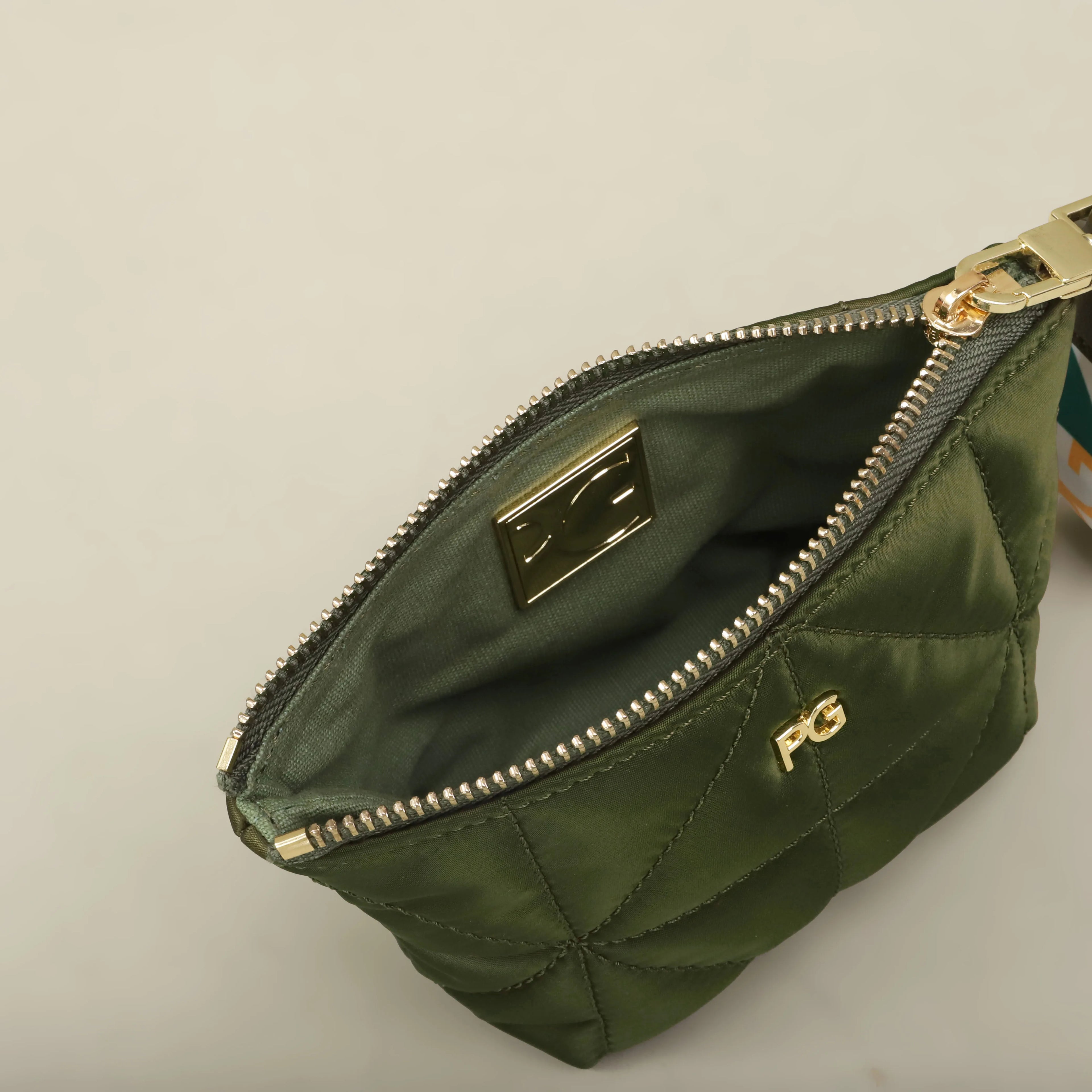 PG 2026 Nylon Change Bag Closed Small Waterproof Cosmetic Bag with Printed Zipper - badassmood