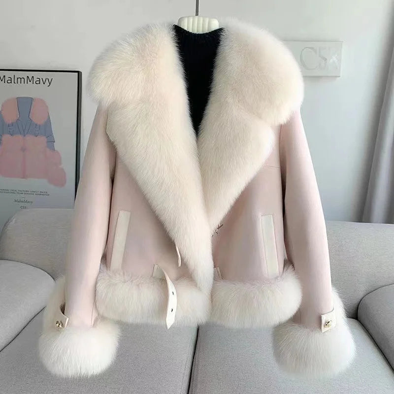 Veste Fausse Fourrure Vison Femme - Manteau Court Hiver Chaud Élégant - badassmood