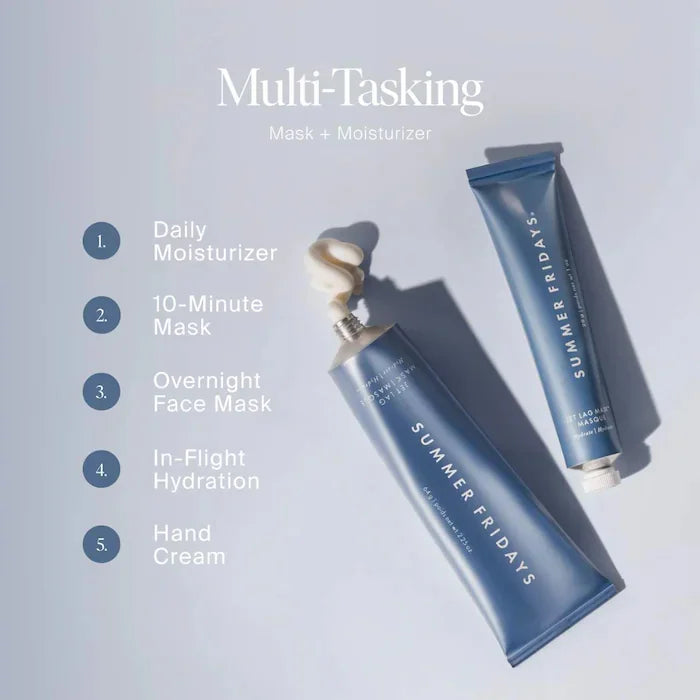 Summer Fridays The Holiday Trio Set Lip Butter Balm in Hot Cocoa Toasted Marshmallow Jet Lag Mask Moisturizer Lip Gloss Skin - badassmood