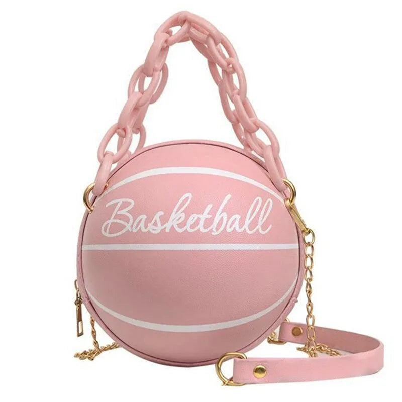 Sac Bandoulière Femme Cuir PU Chaîne - Design Basketball Original - badassmood