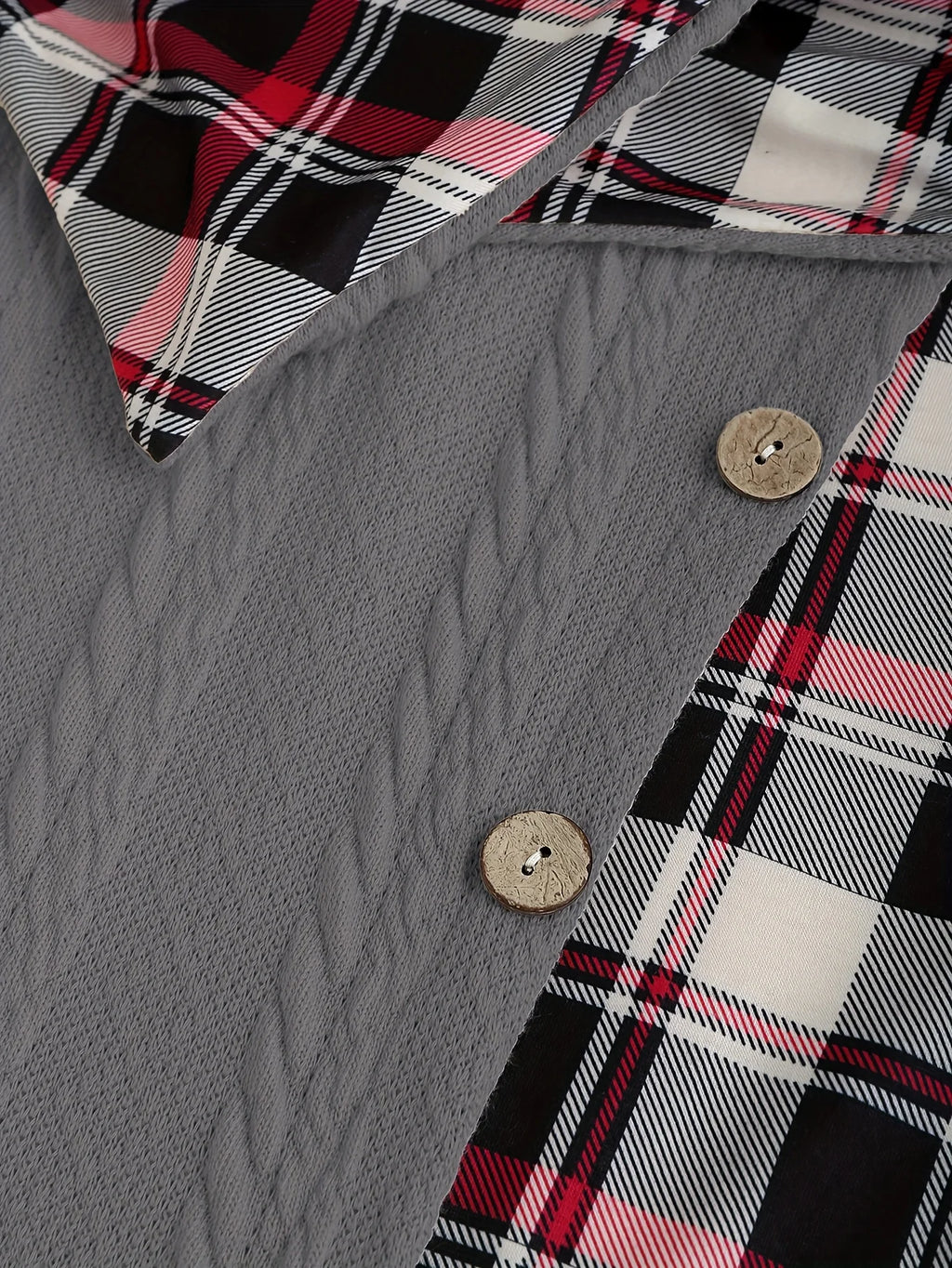 Robe Tricot Femme Capuche Carreaux - Taille Haute Manches Longues Ligne A Automne - badassmood