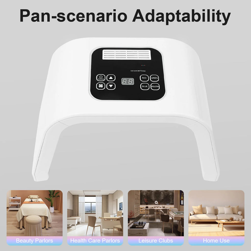 Masque LED Luminothérapie 7 Couleurs - 287 LEDs Soin Visage Rajeunissement Spa - badassmood