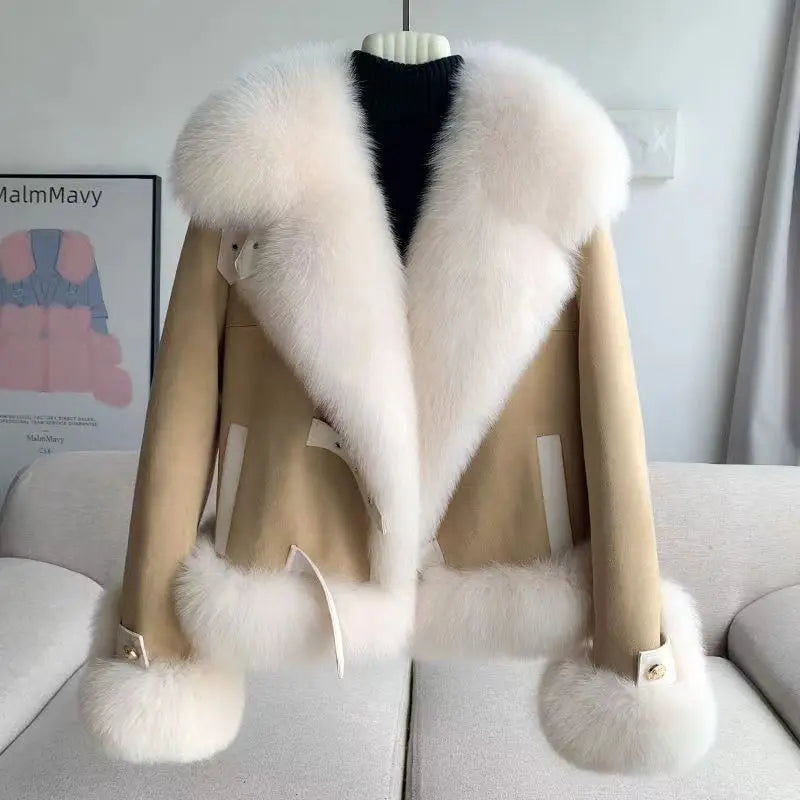 Veste Fausse Fourrure Vison Femme - Manteau Court Hiver Chaud Élégant - badassmood