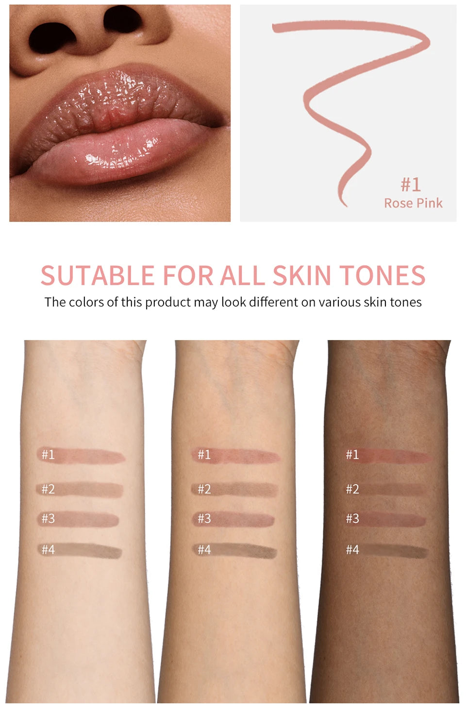 Crayon Contour Lèvres Waterproof Peel-Off - Tint Mat Effet Tatouage - badassmood