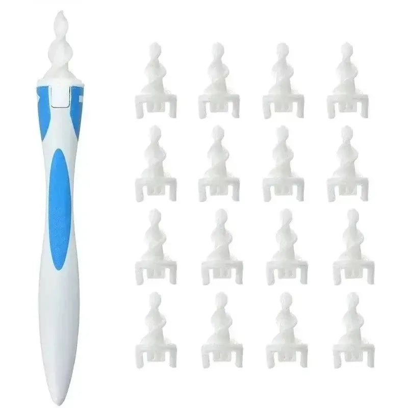 Ear Wax Remover Tool Ear Cleaner With Soft Silicone 16 Replacement Tips Simply To Grab Extract Earwax - badassmood