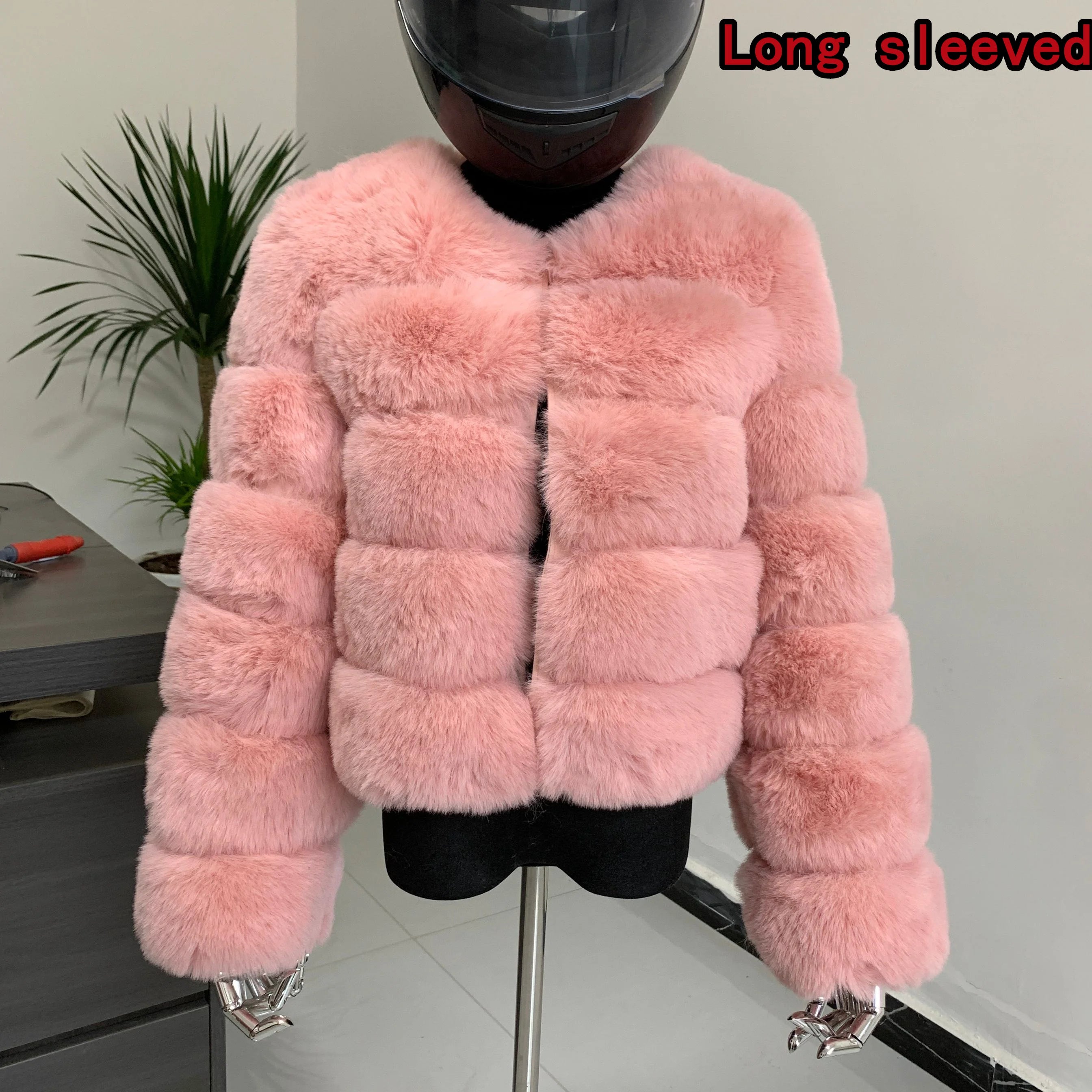 Manteau Fausse Fourrure Renard Femme - Veste Courte Luxe Fluffy Hiver - badassmood