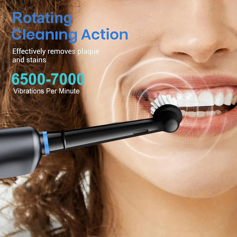 Electric Toothbrush Rotary Rechargeable Electric Toothbrush for Adults Rotating Electric Toothbrushes with 8 Soft Brush Heads - badassmood